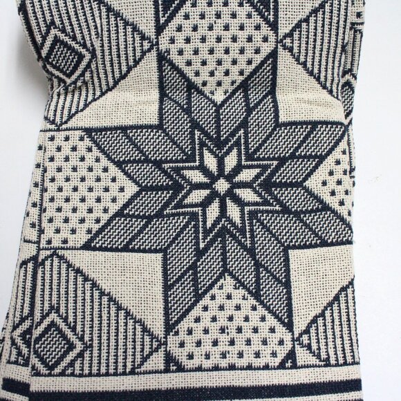 NWT Cotton Fields Starquilt 100% Cotton Throw 50 in x 60 in With Fringe - Picture 7 of 10